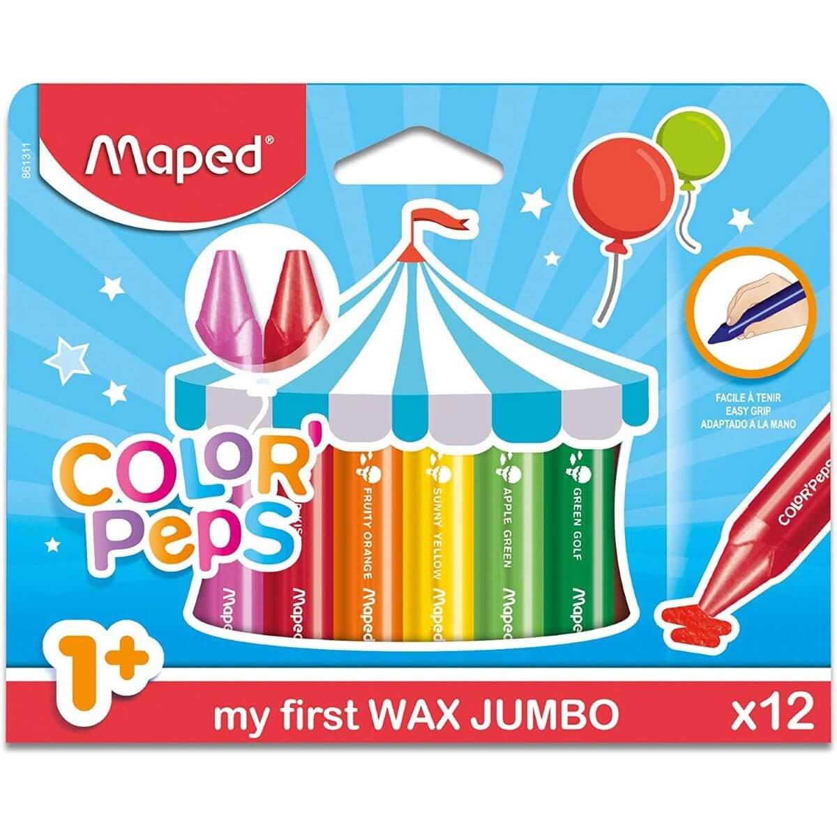 Maped Colour'Peps My First Jumbo Wax Crayons x 12