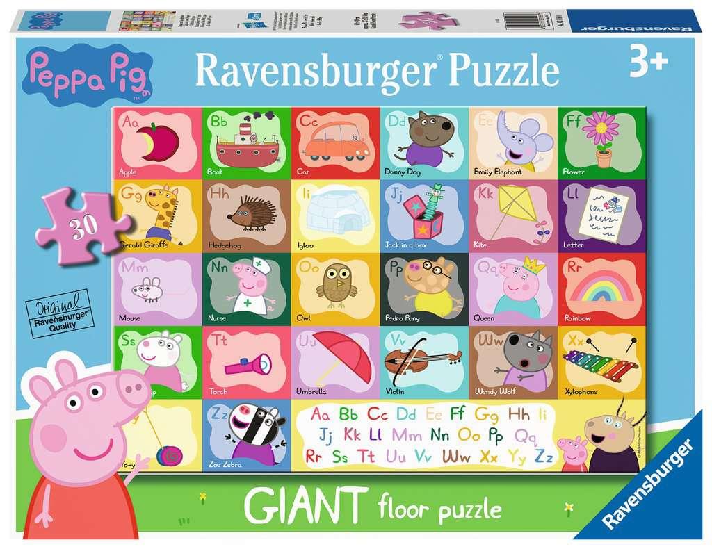 Ravensburger Peppa Pig Alphabet 30 Piece Giant Floor Jigsaw Puzzle