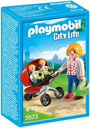 Playmobil City Life 5573 Mother with Twin Stroller