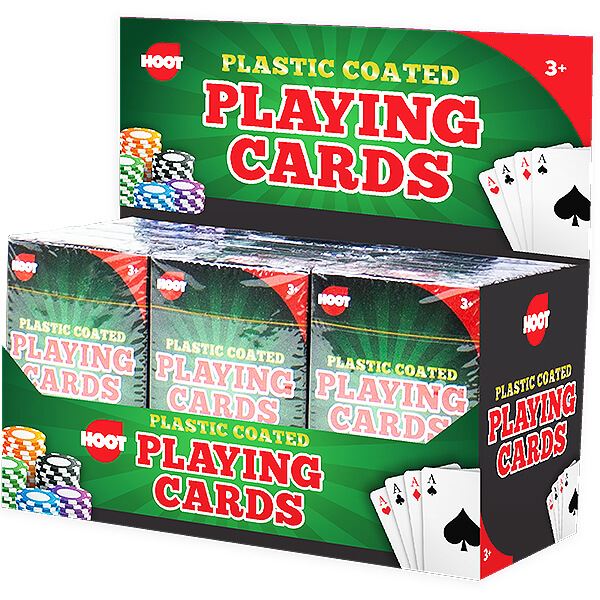 Pack of Plastic-Coated Playing Cards with 54 Cards Including 2 Jokers