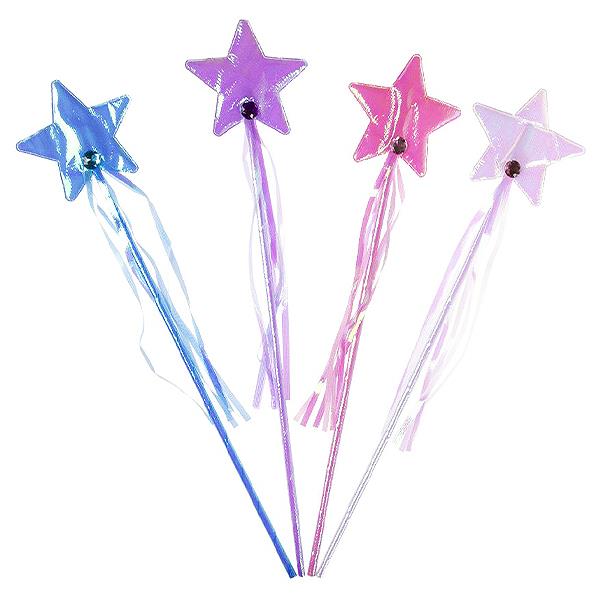 Iridescent White Star Magical Fairy Wand Dress Up Accessory