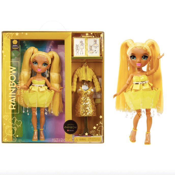 Rainbow High Fantastic Fashion Sunny Madison - Yellow 11” Fashion Doll
