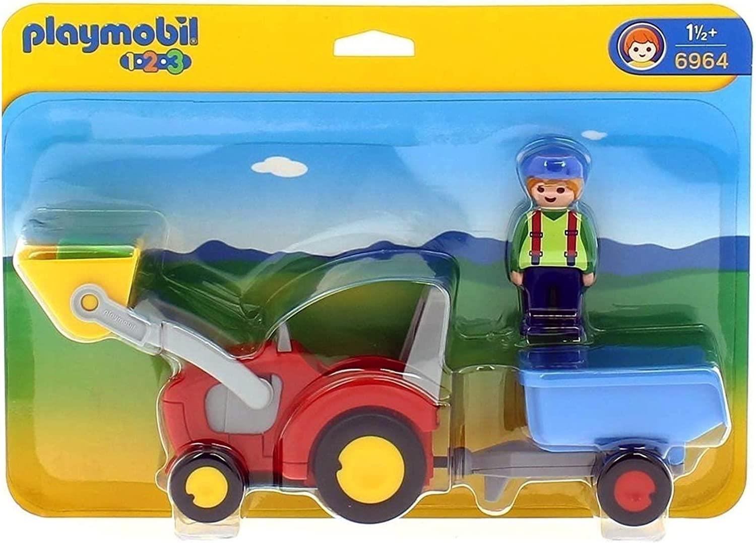 Playmobil 1.2.3 6964 Tractor with Trailer
