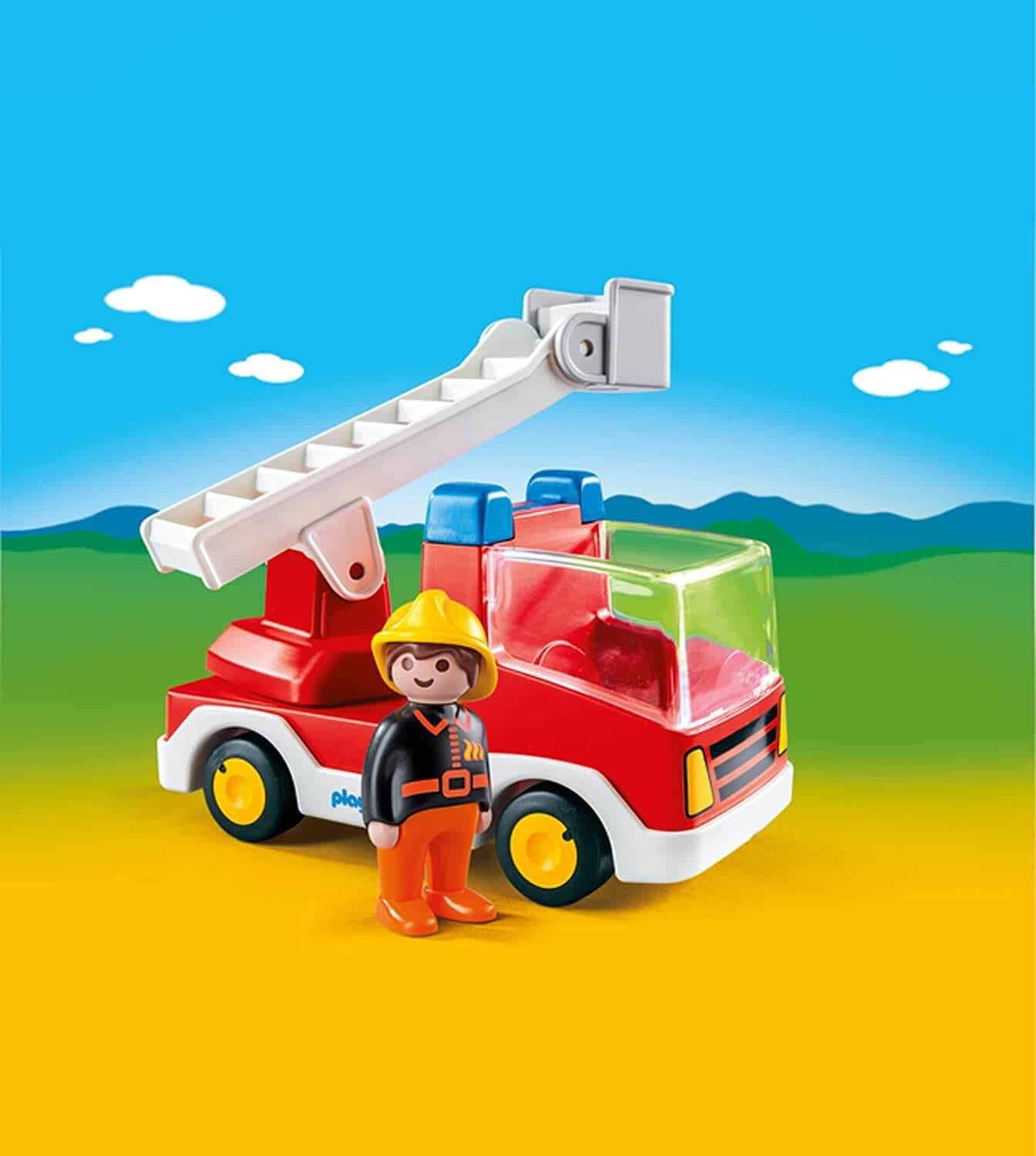 Playmobil 1.2.3 6967 Ladder Unit Fire Truck