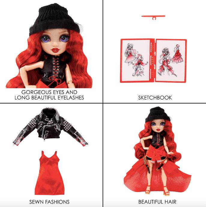 Rainbow High Fantastic Fashion Ruby Anderson - Red 11” Fashion Doll