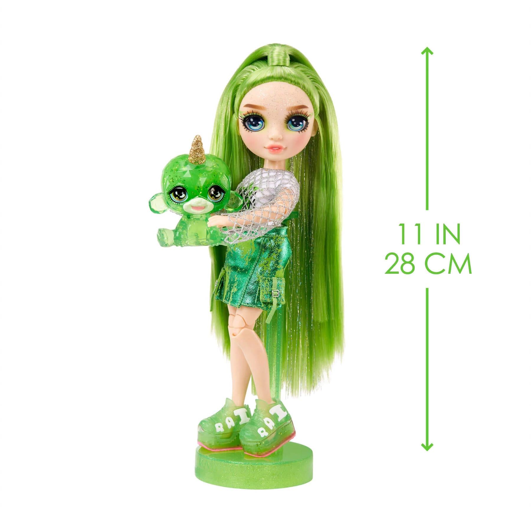 Rainbow High Jade (Green) 11" Doll with Slime Kit & Pet