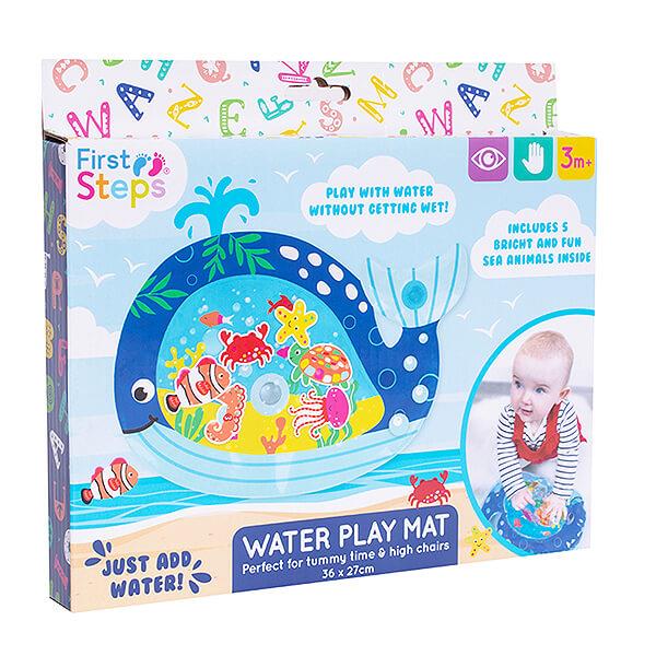 Baby's Fun Sensory Water Play Mat with Whale Design (36x27 cm)