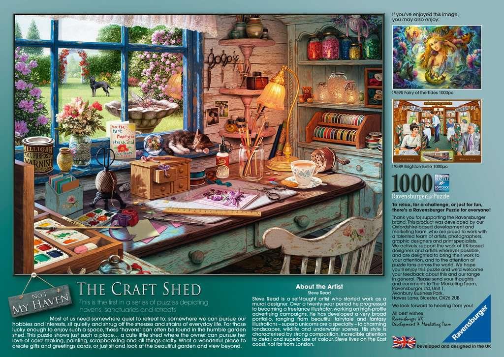 Ravensburger My Haven No.1 The Craft Shed 1000 Piece Jigsaw Puzzle