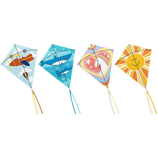 Children's Diamond Printed Kite in Assorted Colourful Designs