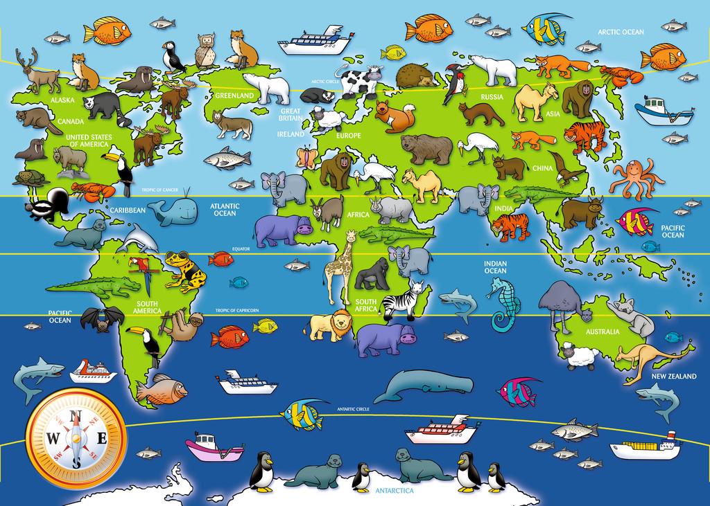 Ravensburger 07072 Animals of the World 60 Piece Floor Puzzle