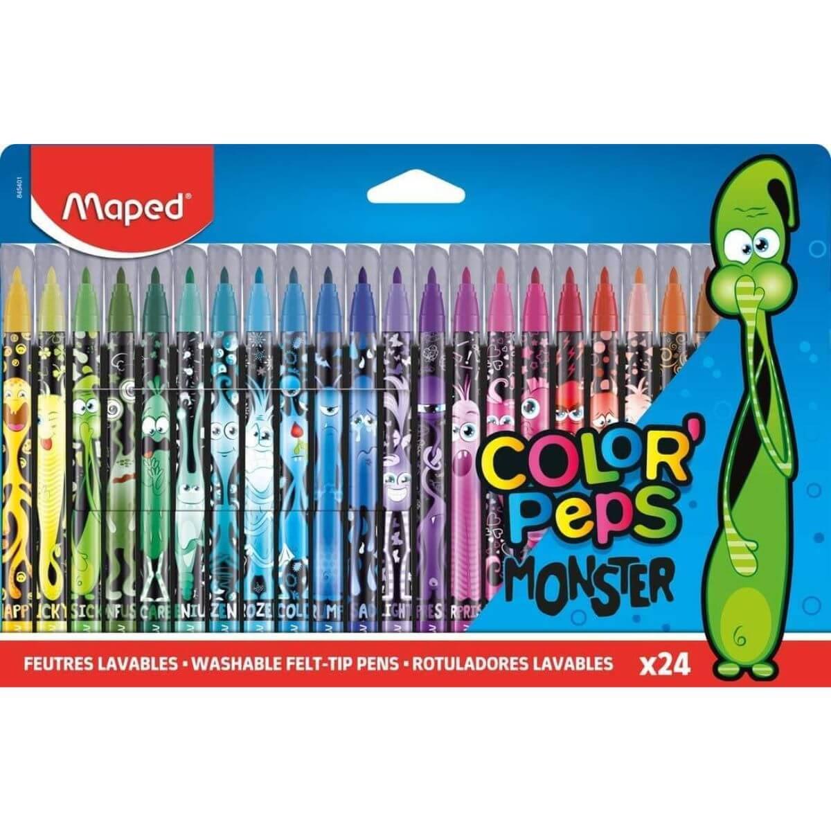 Maped Colour'Peps Monster Felt Tips x 24