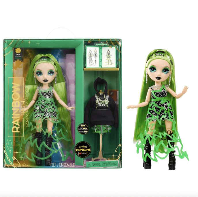 Rainbow High Fantastic Fashion Jade Hunter - Green 11” Fashion Doll