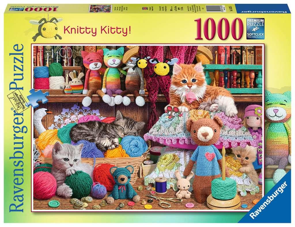 Ravensburger Knitty Kitty! 1000 Piece Jigsaw Puzzle
