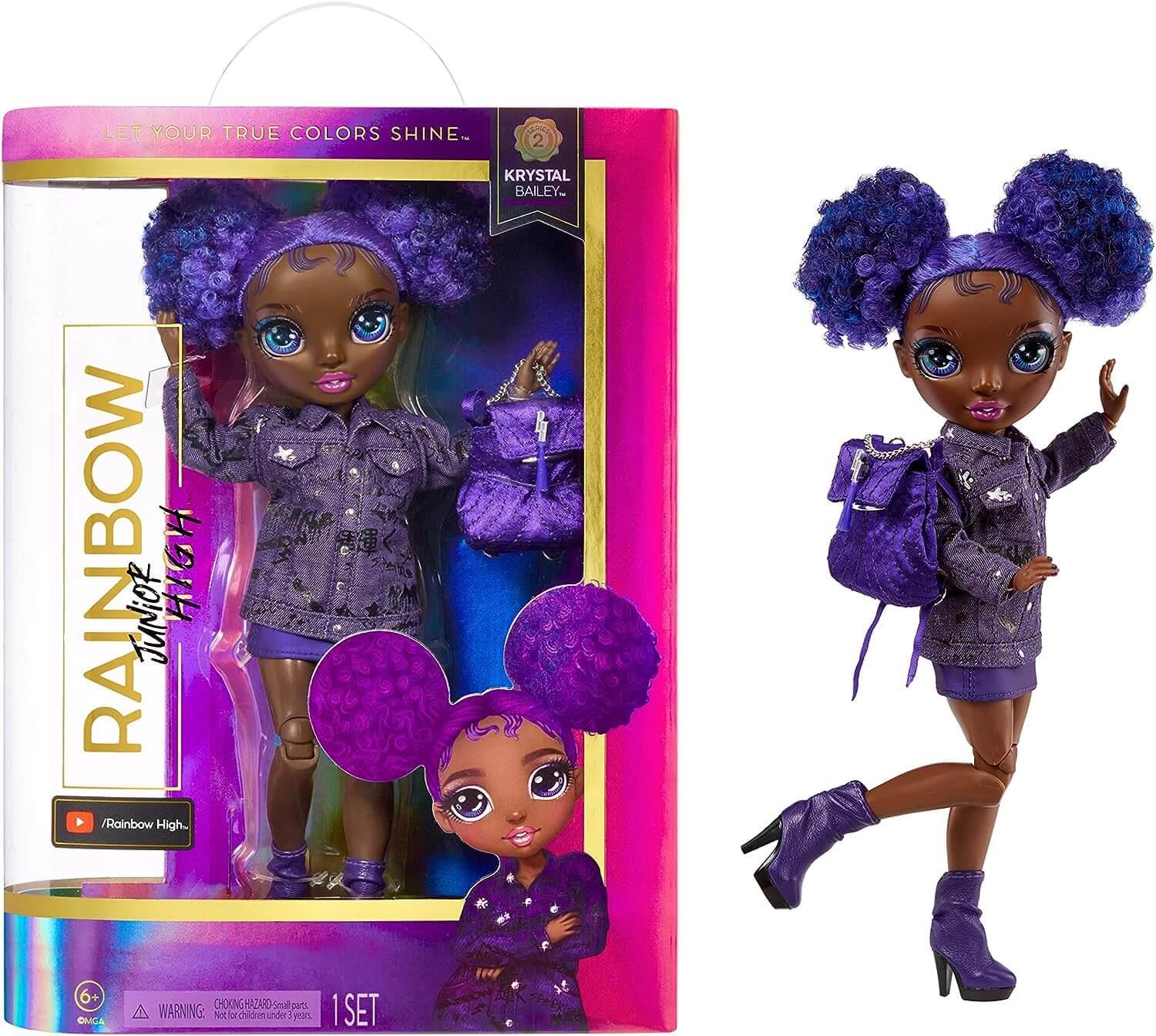 Rainbow High Jr High Special Edition Krystal Bailey - 9" Purple Posable Fashion Doll