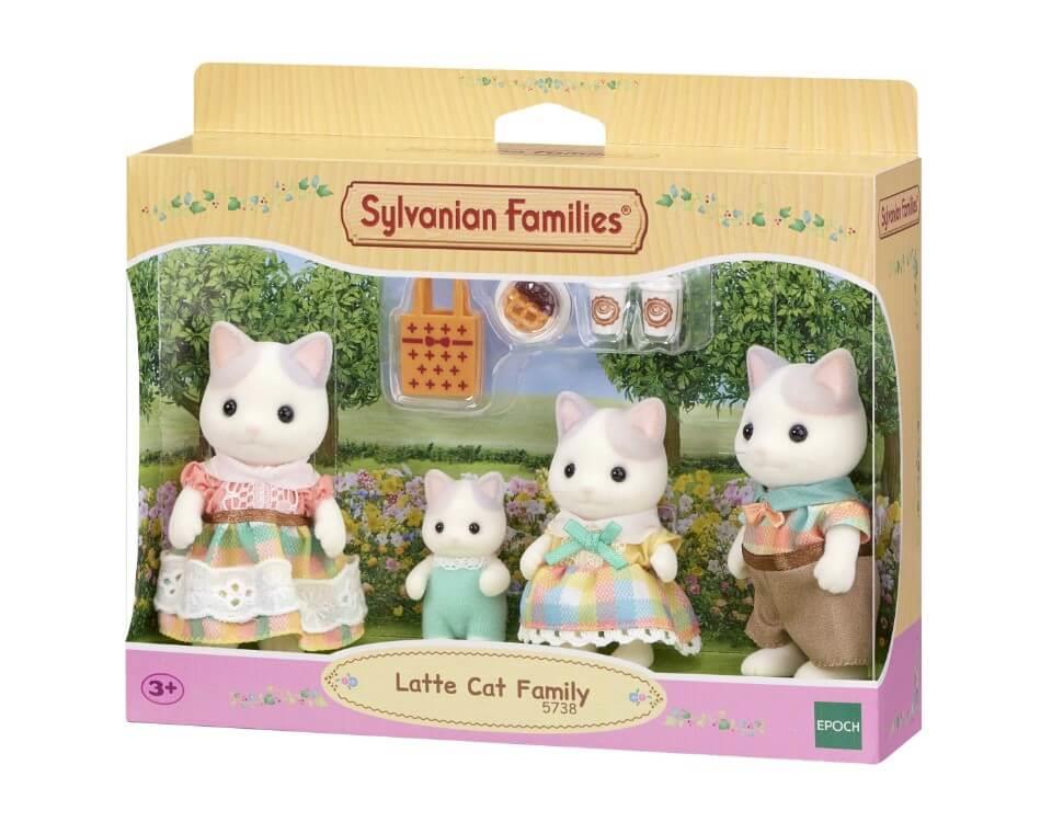Sylvanian Families Latte Cat Family
