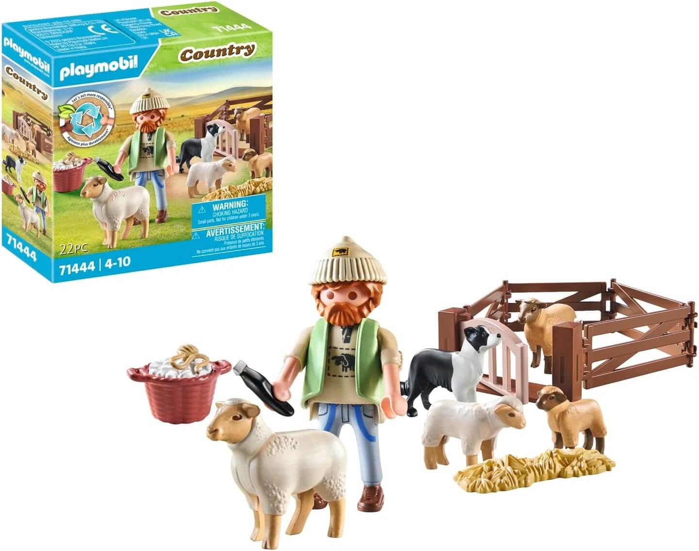Playmobil Country 71444 Young Shepherd with Flock of Sheep