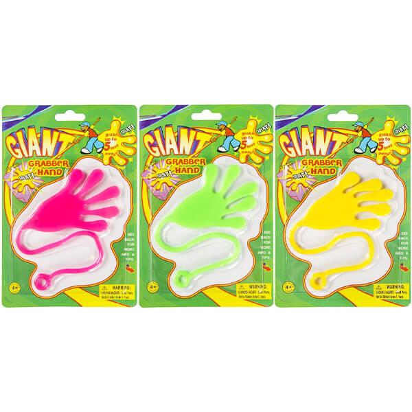 Children's Giant Sticky Grabber Hand Toy in Assorted Colours