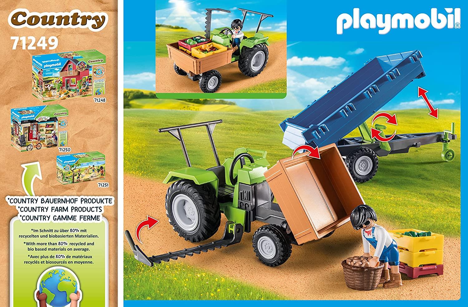 Playmobil Country 71249 Harvester Tractor with Trailer