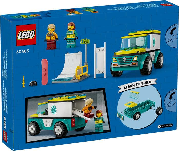 Lego City 60403 Emergency Ambulance and Snowboarder