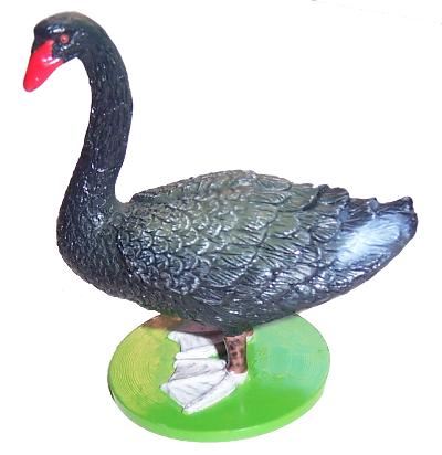 Small Black Swan Figurine