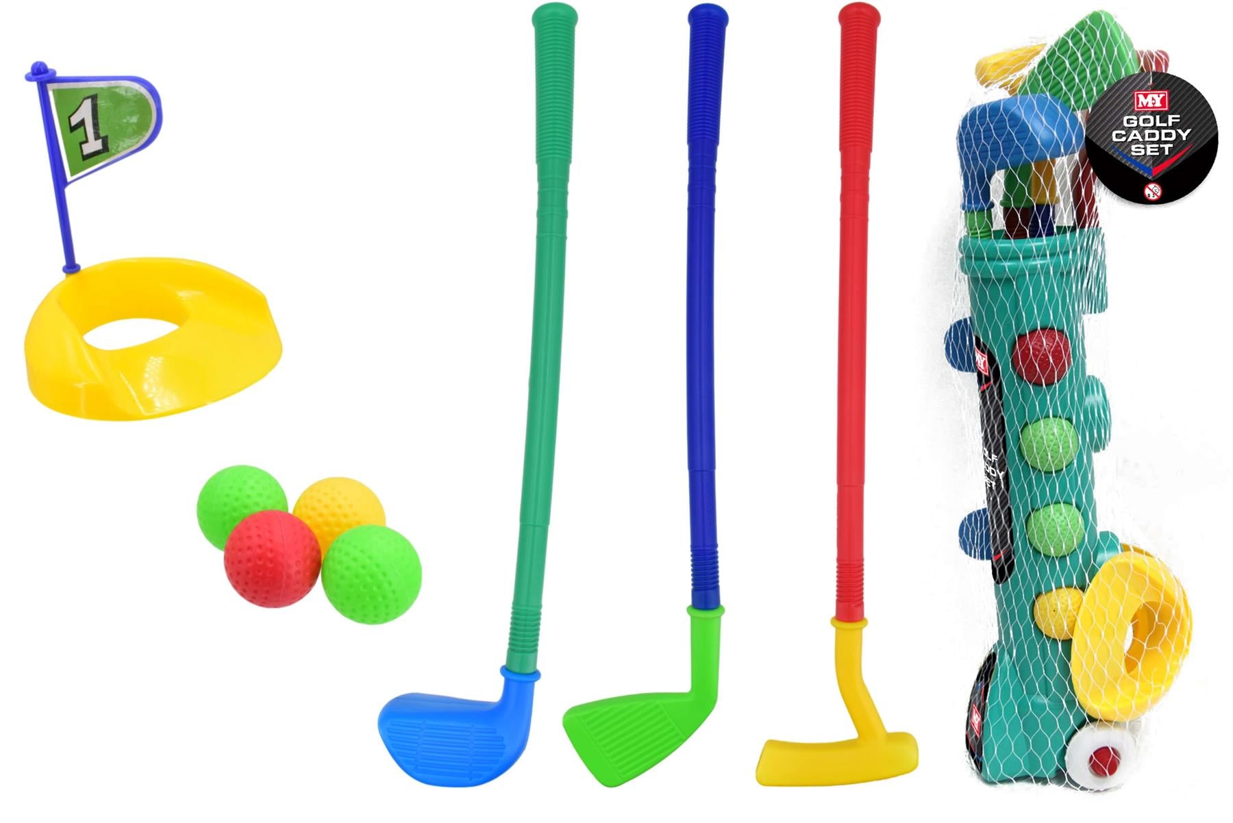 Children's Colourful Golf Caddy Outdoor Toy Playset