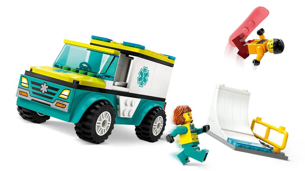 Lego City 60403 Emergency Ambulance and Snowboarder