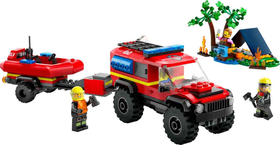 Lego City 60412 4x4 Fire Truck with Rescue Boat