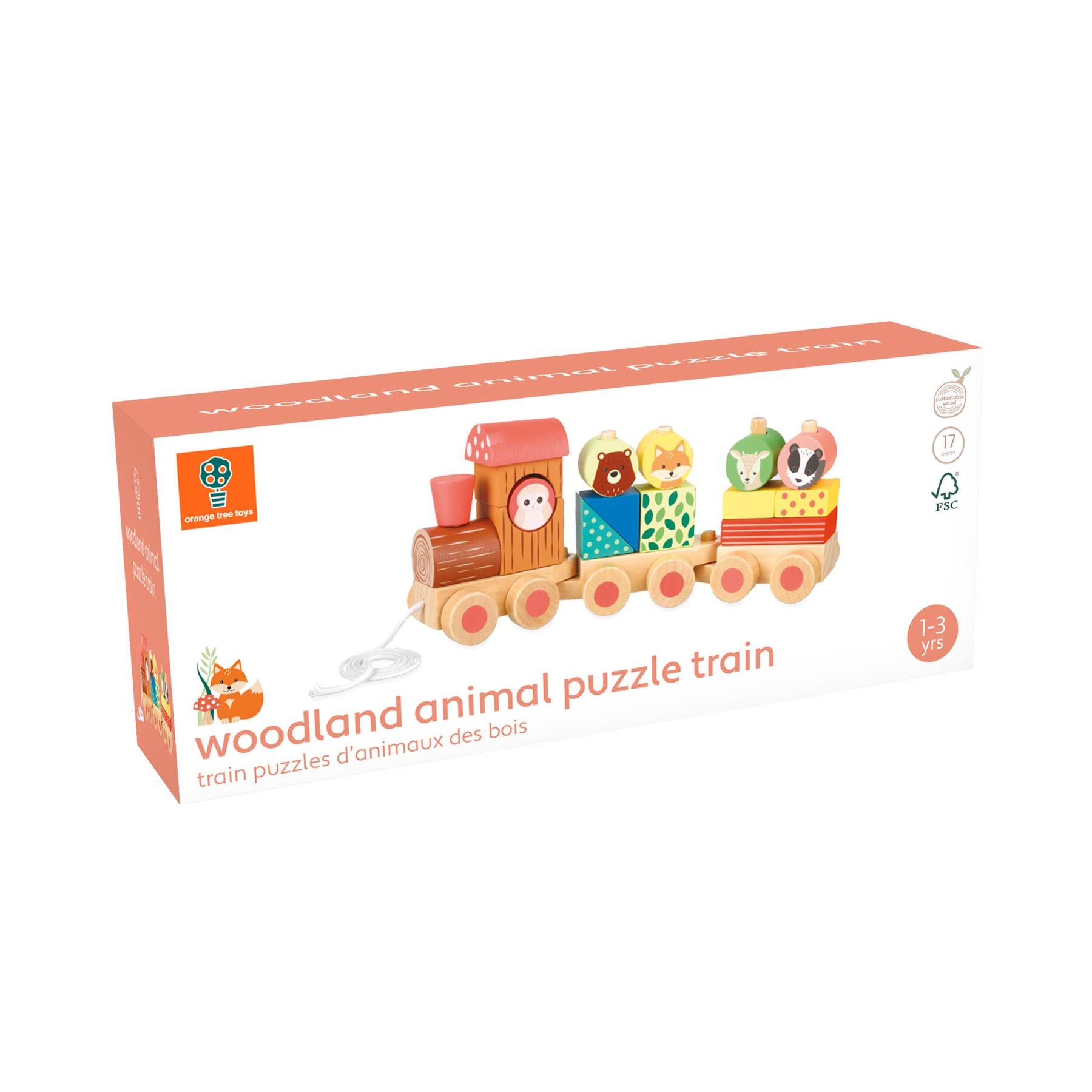 Orange Tree Toys Woodland Puzzle Train