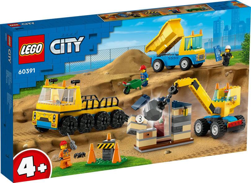 Lego City 60391 Construction Trucks and Wrecking Ball Crane