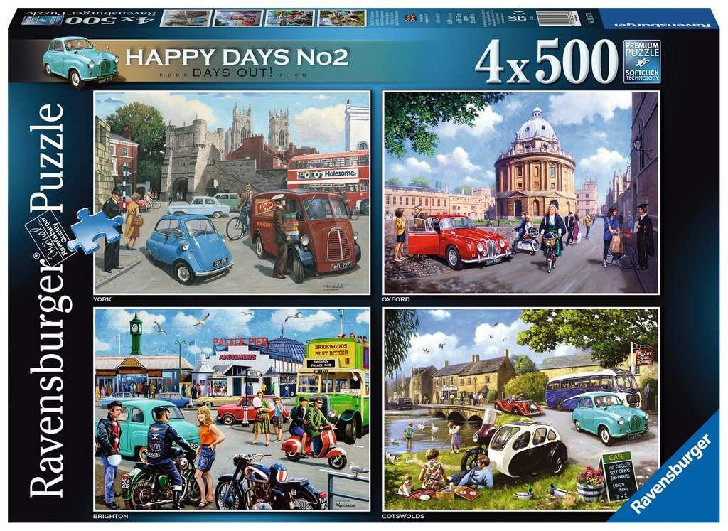 Ravensburger Happy Days No. 2 Days Out! 4 x 500 Piece Jigsaw Puzzles