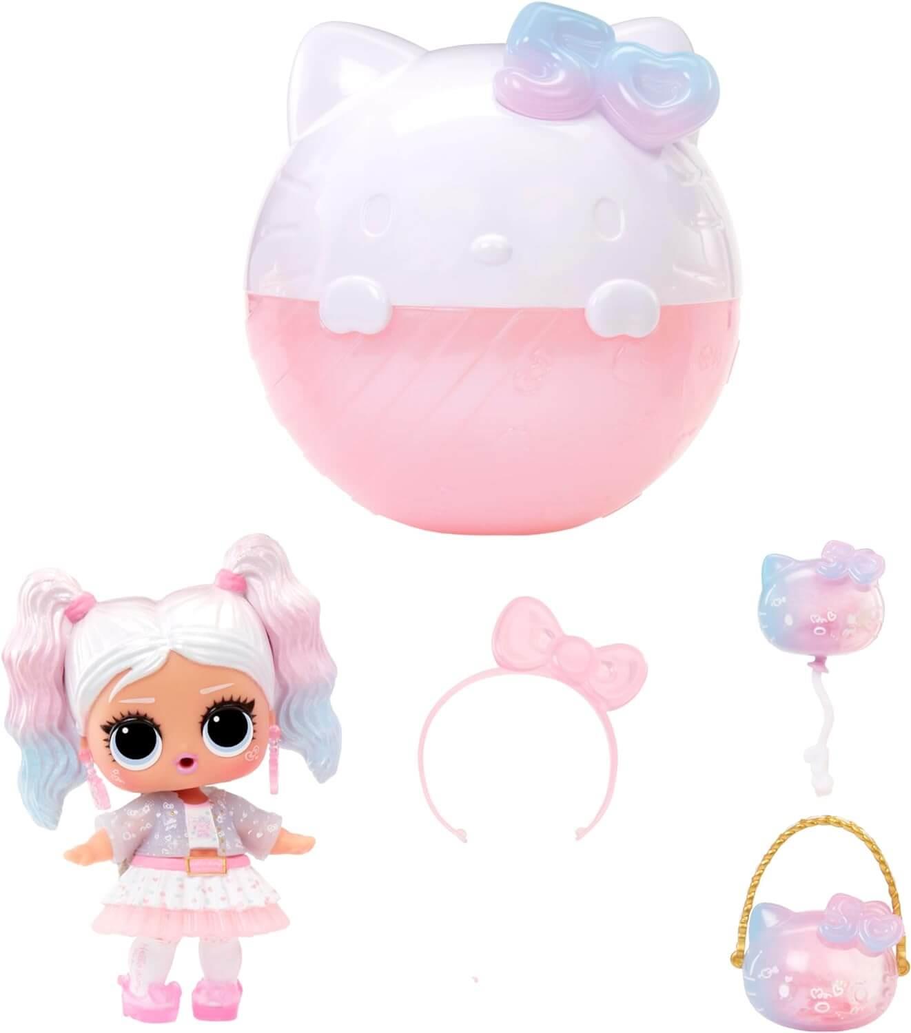 LOL Surprise Loves Hello Kitty Tots Miss Pearly with 7 Surprises, Hello Kitty 50th Anniversary Theme