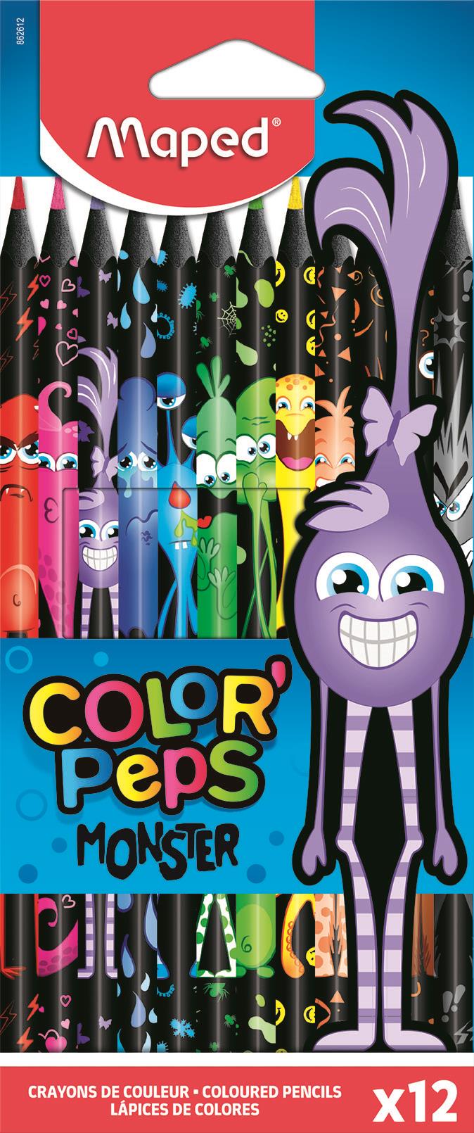 Maped Colour'Peps Monsters Colouring Pencils x 12
