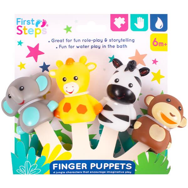 Animal Finger Puppets Baby Bath Toys (4pcs)