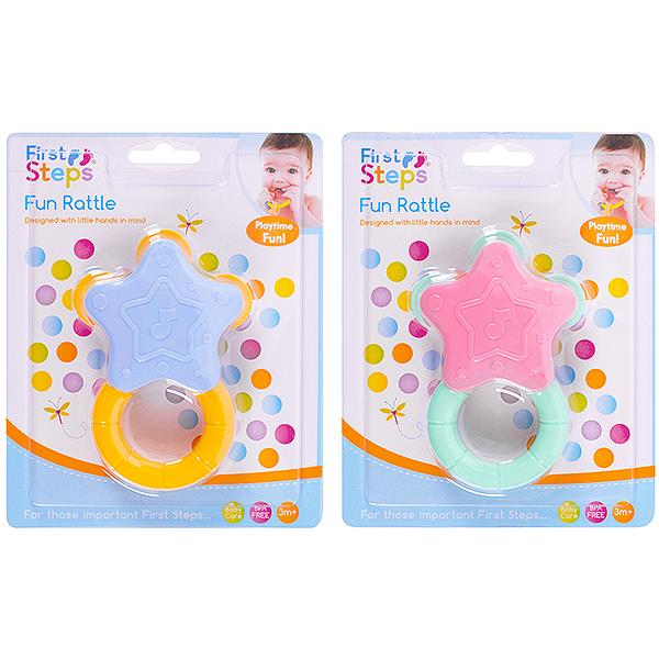 Baby's Fun and Colourful Star Shaped Sensory Rattle Toy