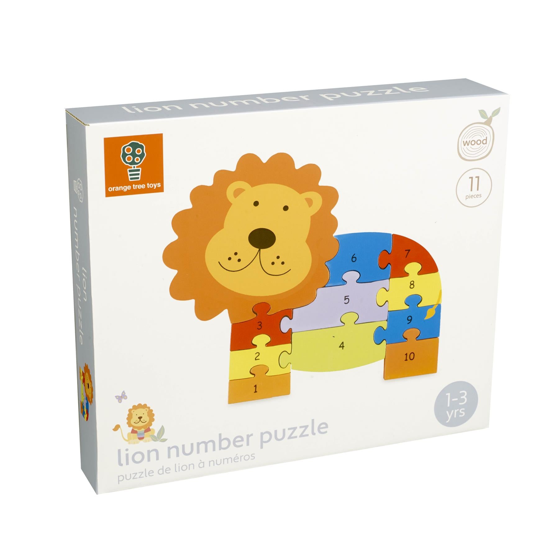 Orange Tree Toys Number Puzzle Lion