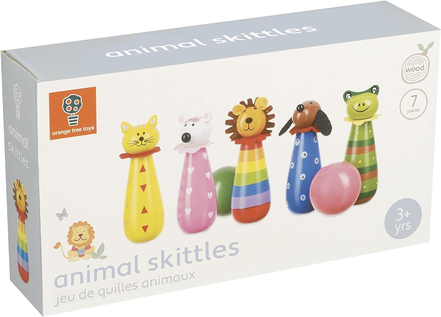 Orange Tree Toys Wooden Animal Skittles
