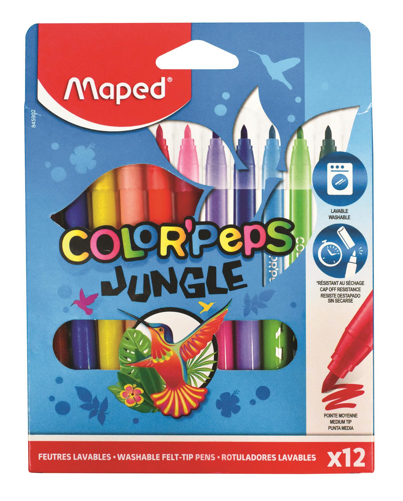 Maped Colour'Peps Jungle Colouring Felt Tips x 12