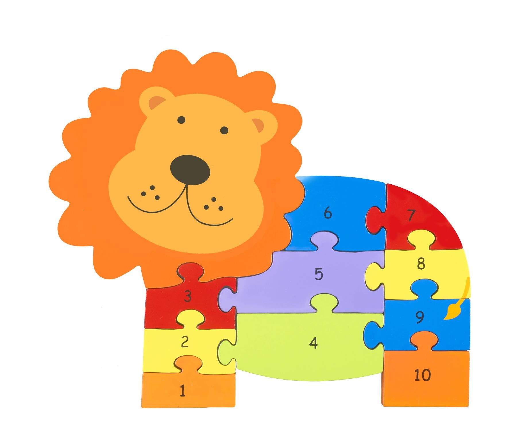 Orange Tree Toys Number Puzzle Lion