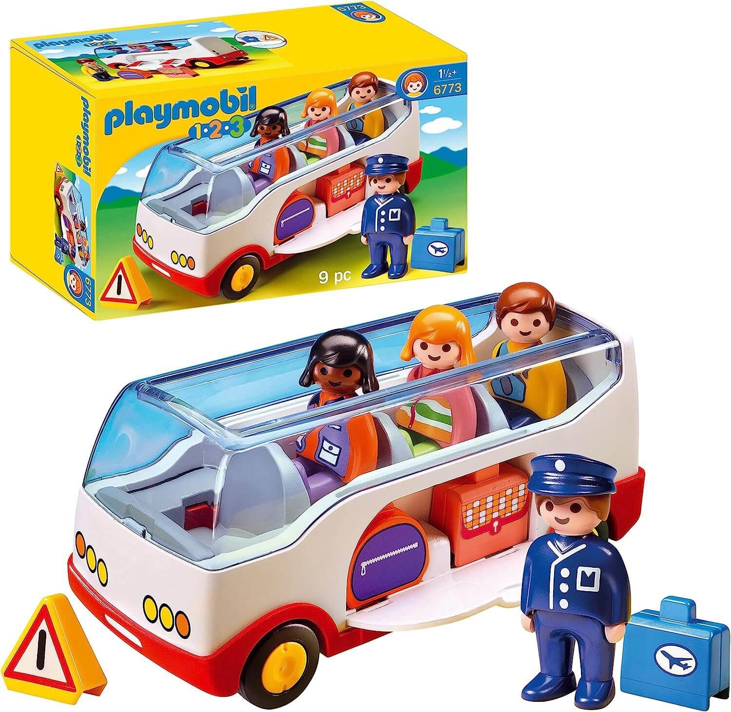 Playmobil 1.2.3 6773 Airport Shuttle Bus with Sorting Function