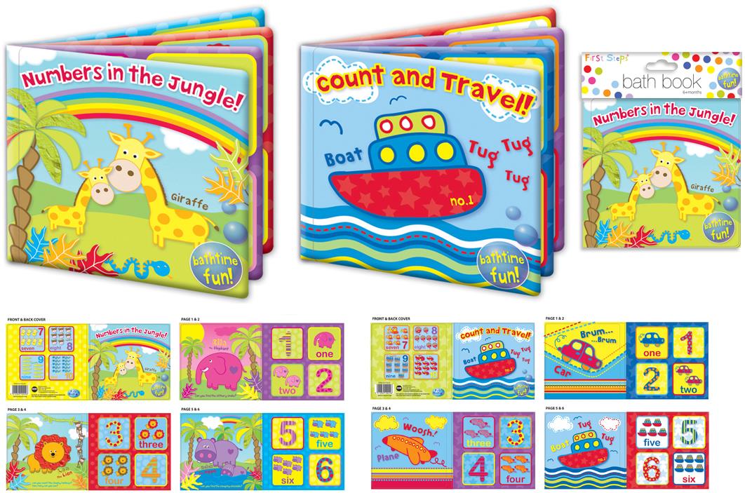 First Steps Soft Baby Bath Book Assorted Designs (single)