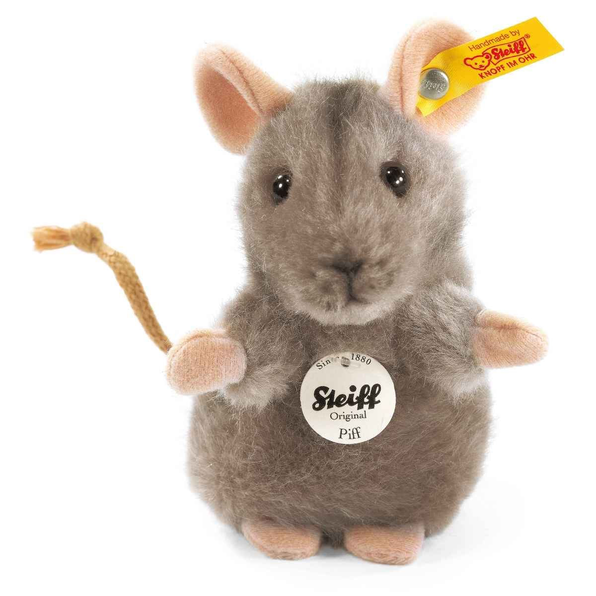 Steiff 10cm Light Grey Piff Mouse