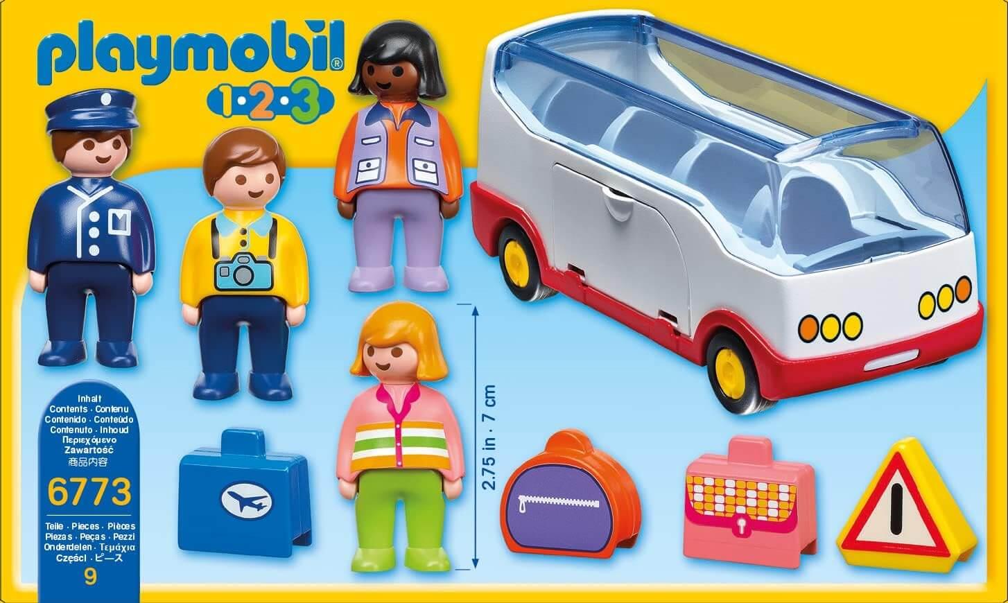 Playmobil 1.2.3 6773 Airport Shuttle Bus with Sorting Function